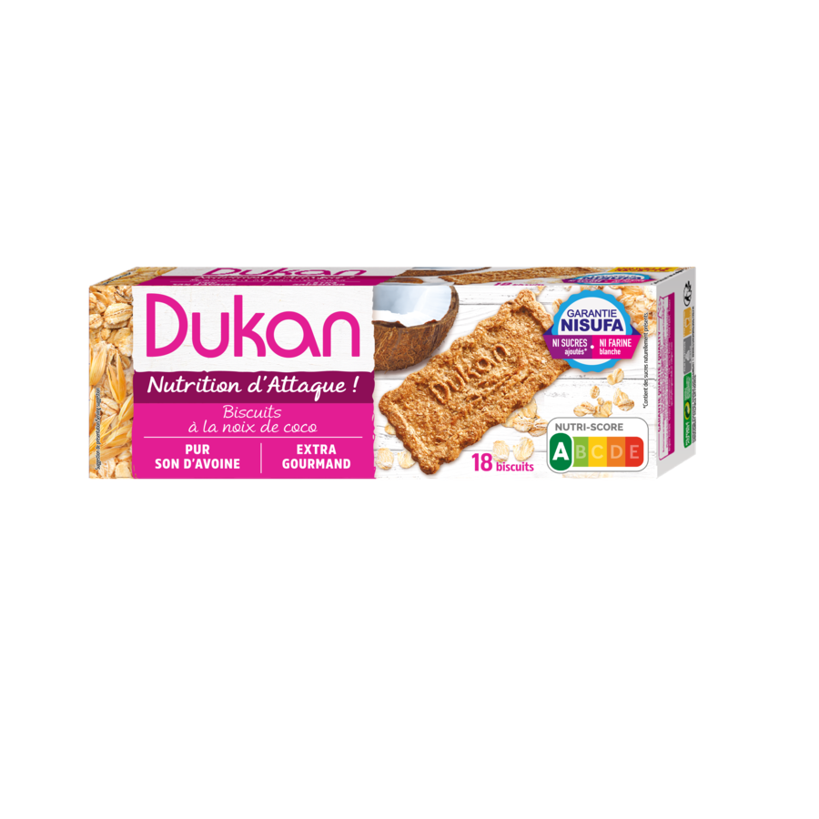 Coconut oat bran biscuits (3x6) REGIME DUKAN French food products