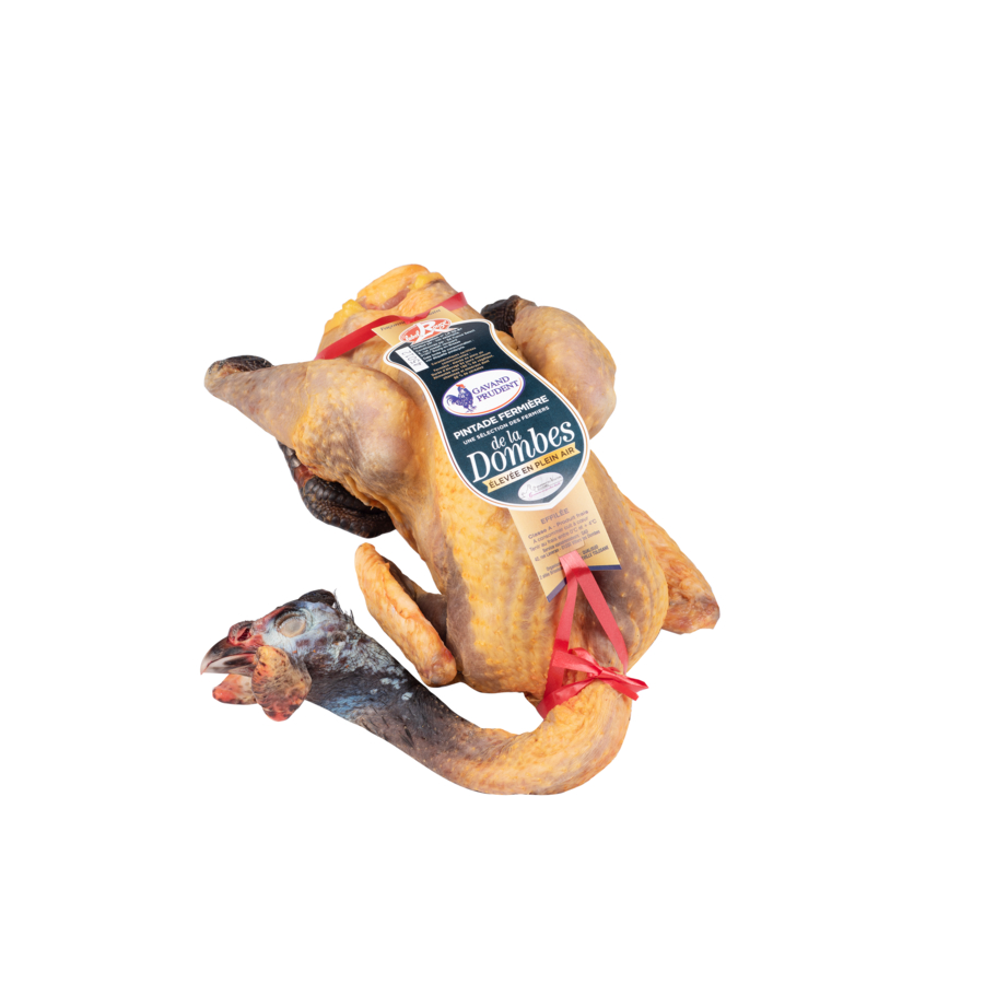 Label Rouge freerange Guinea fowl from Dombes RTC or with giblets